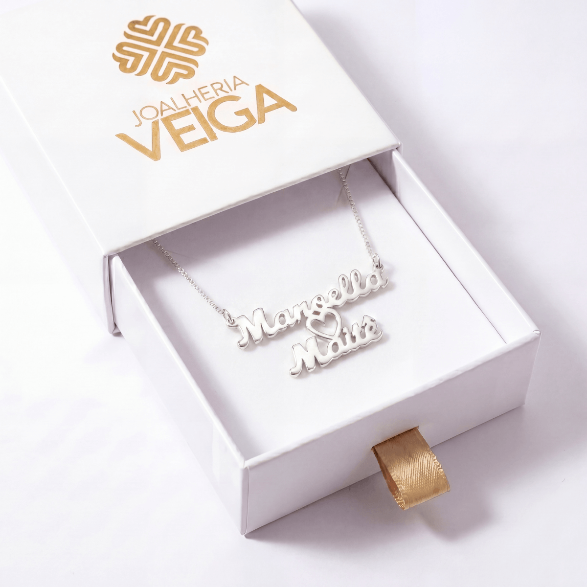 Colar Personalizado com Dois Nomes Duplo em Prata 925