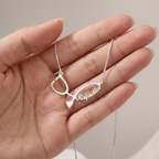 Colar Estetoscópio com Nome Personalizado em Prata 925