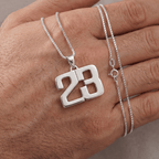 Colar Masculino com Número Personalizado Prata 950