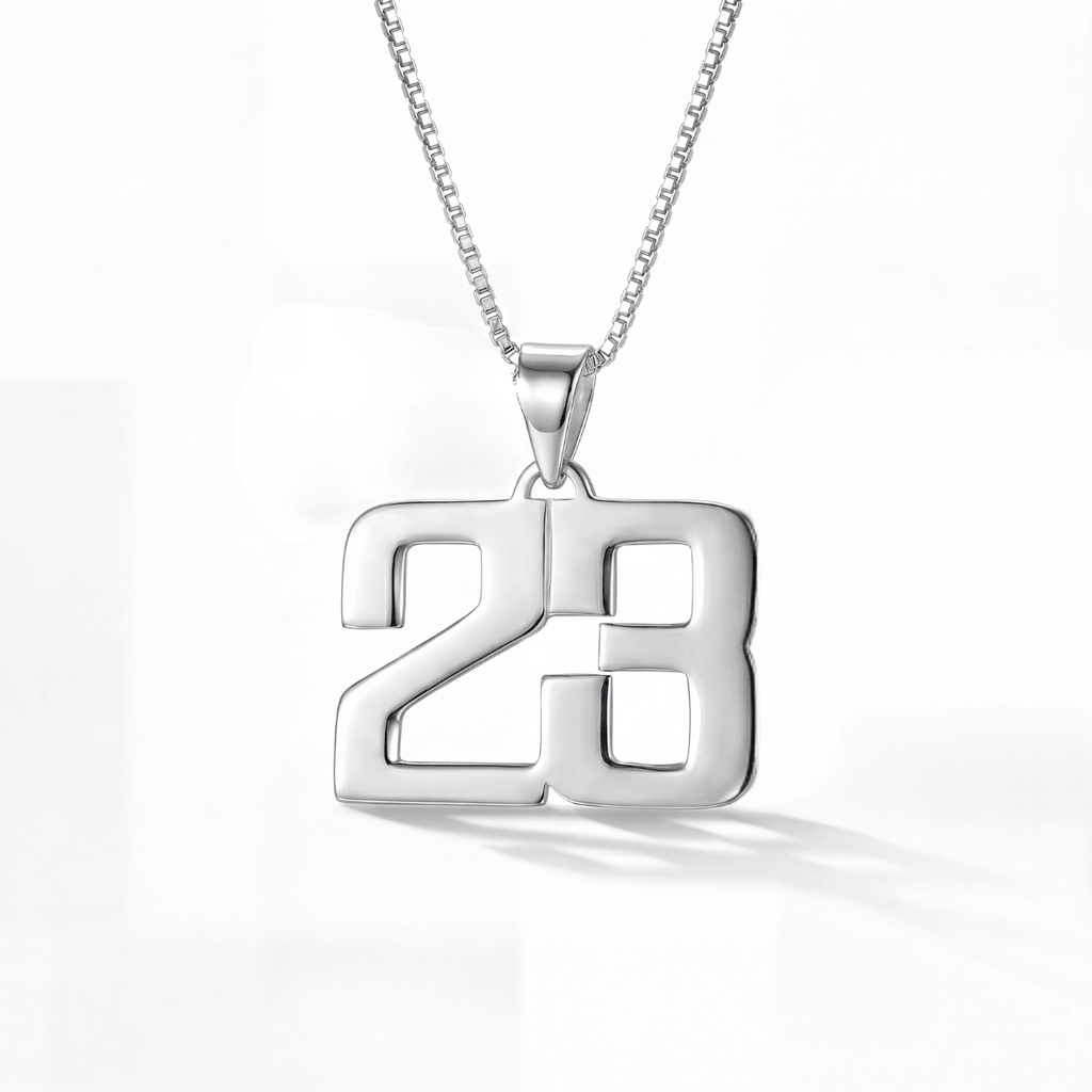 Colar Masculino com Número Personalizado Prata 950