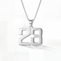 Colar Masculino com Número Personalizado Prata 950