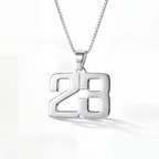 Colar Masculino com Número Personalizado Prata 950