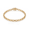 Pulseira Tijolinho de Ouro 18k 750 Masculina