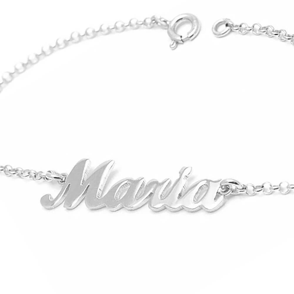 Pulseira com Nome Personalizado Prata
