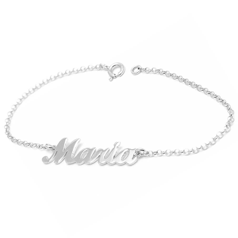Pulseira com Nome Personalizado Prata