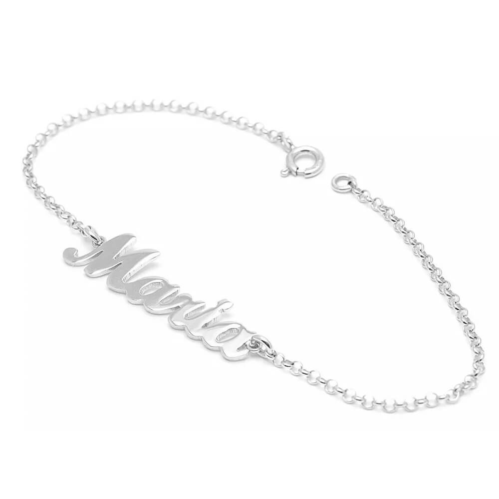 Pulseira com Nome Personalizado Prata