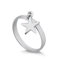 Anel com Pingente de Estrela Prata 950