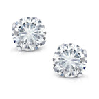 Brinco Ponto de Luz Prata 950 Zirconia Redonda 6 mm