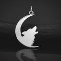 Pingente de Lobo Prata 950