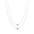 Mix Colar de Prata 925 Cordão Feminino com Pedra Zirconia