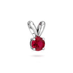 Pingente com Pedra de Zirconia Rubi em Prata 950