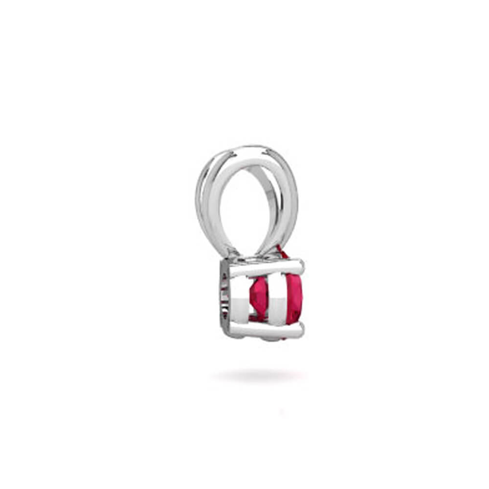 Pingente com Pedra de Zirconia Rubi em Prata 950