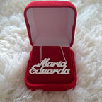 Colar com Nome Composto Personalizado Prata 925