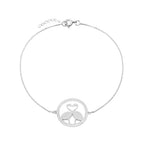 Pulseira Casal de Flamingos em Prata 950
