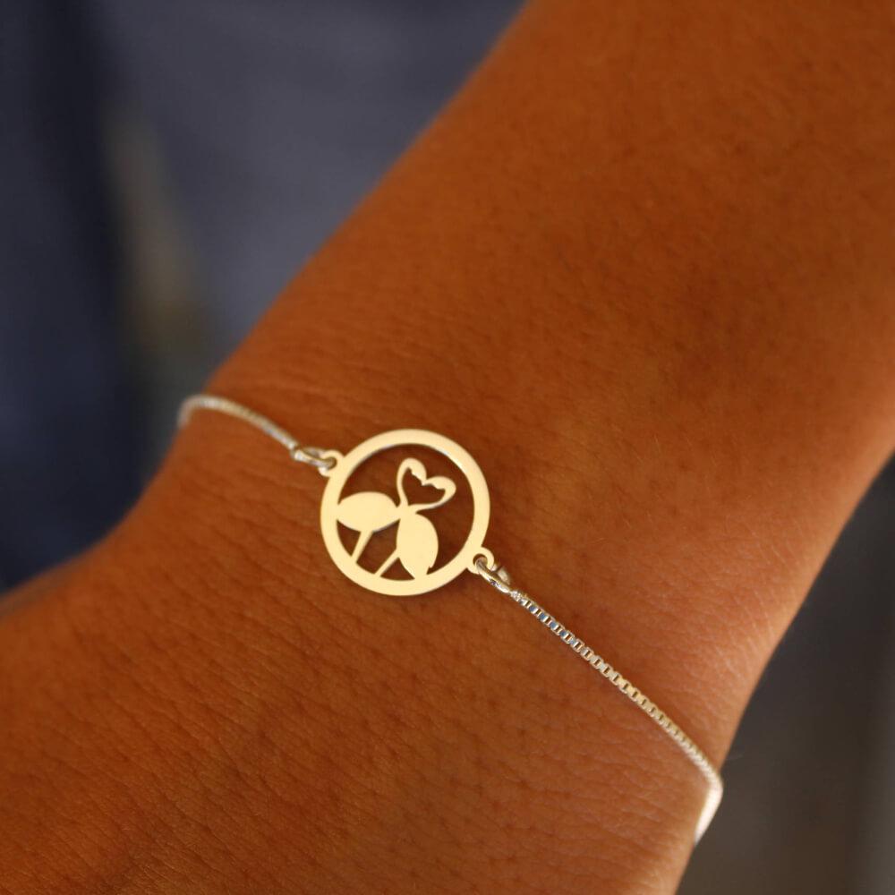 Pulseira Casal de Flamingos em Prata 950