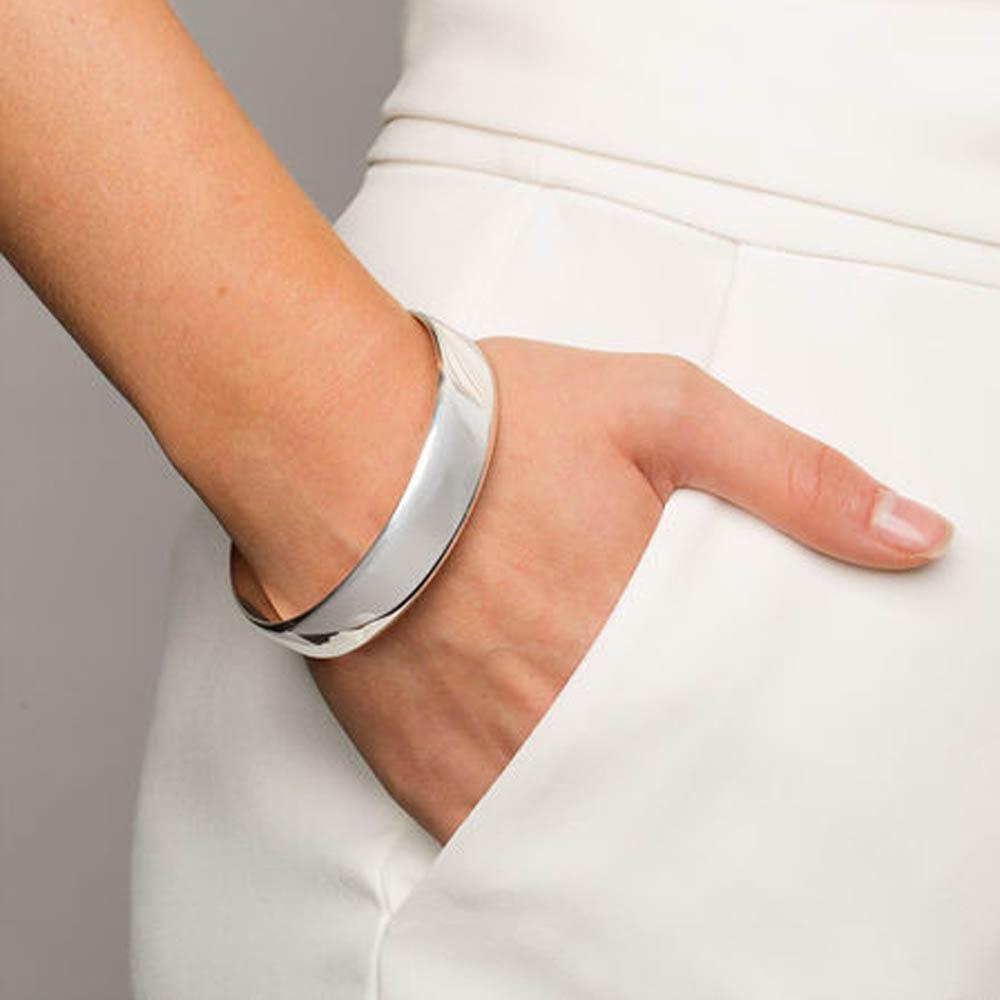 Bracelete de Prata Largo em Prata 950