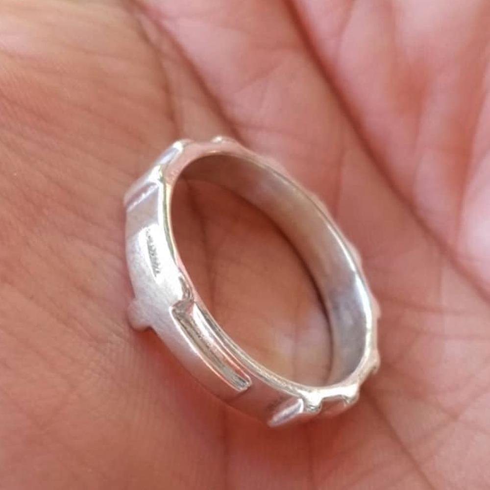 Par de Anel Terço Engrenagem 4 mm Prata 950