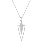 Colar com Pingente de Triangulo em Prata 950