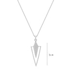 Colar com Pingente de Triangulo em Prata 950