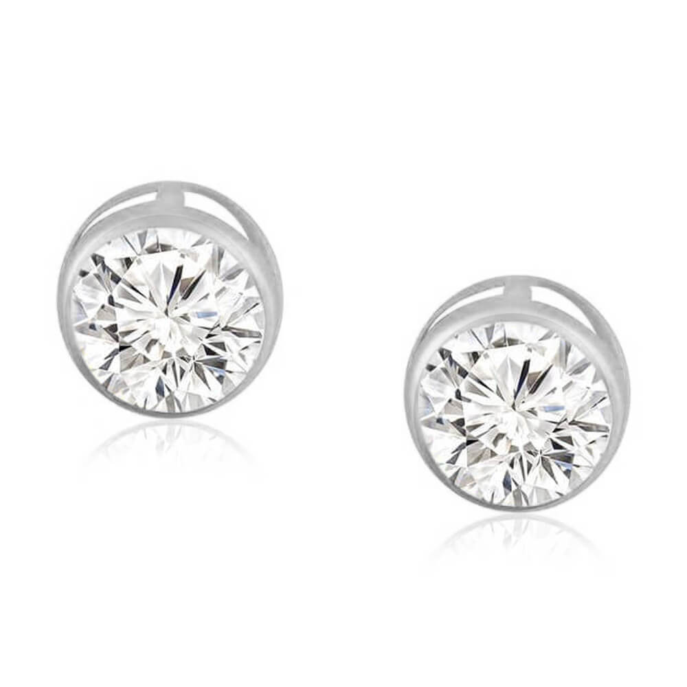 Brinco Ponto de Luz 8 mm em Prata 925