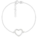 Pulseira de Prata 925 com Coração