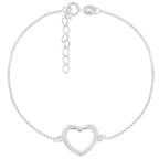Pulseira de Prata 925 com Coração