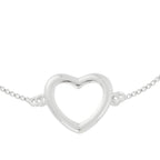 Pulseira de Prata 925 com Coração