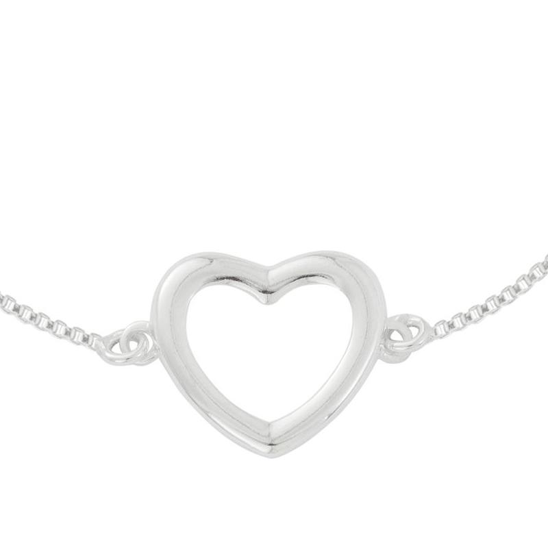Pulseira de Prata 925 com Coração