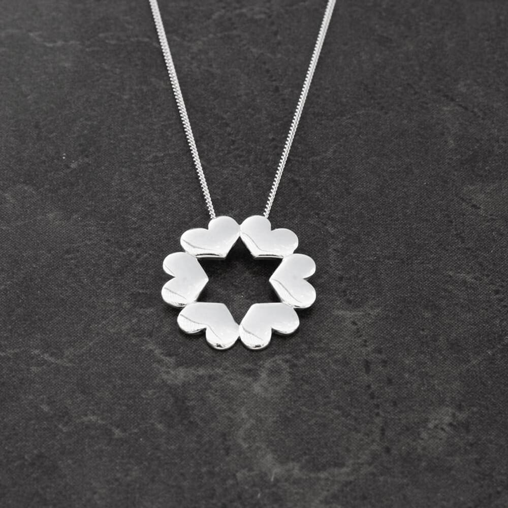 Colar Mandala Coração em Prata 950