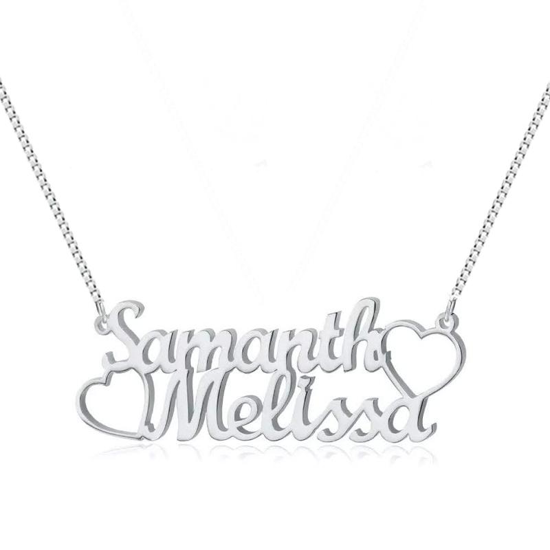 Colar Nome Namorados Personalizado Prata 925