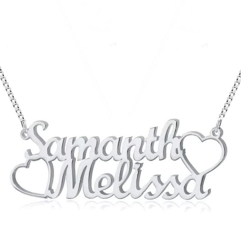 Colar Nome Namorados Personalizado Prata 925