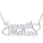 Colar Nome Namorados Personalizado Prata 925