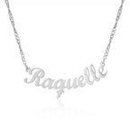 Colar com Nome Curvado Personalizado Prata 925