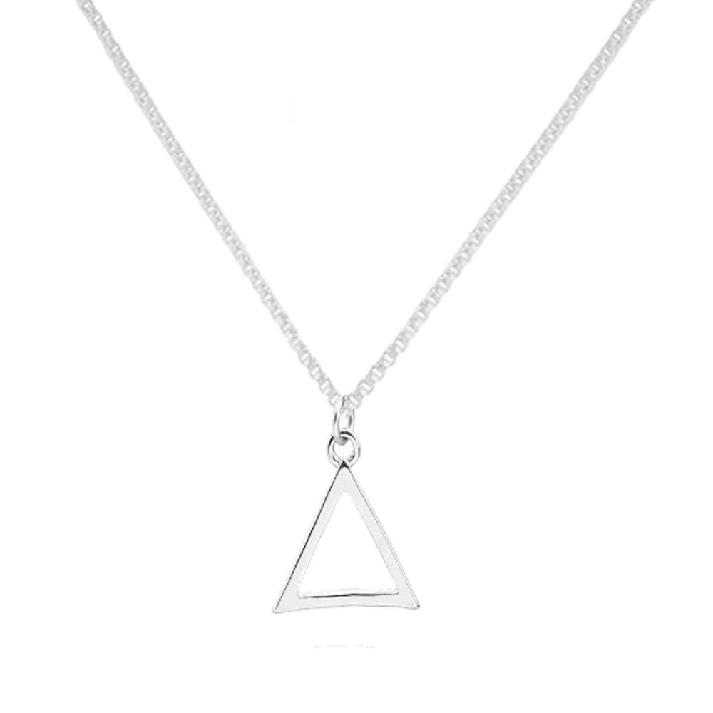 Colar Triangulo Delicado em Prata 925