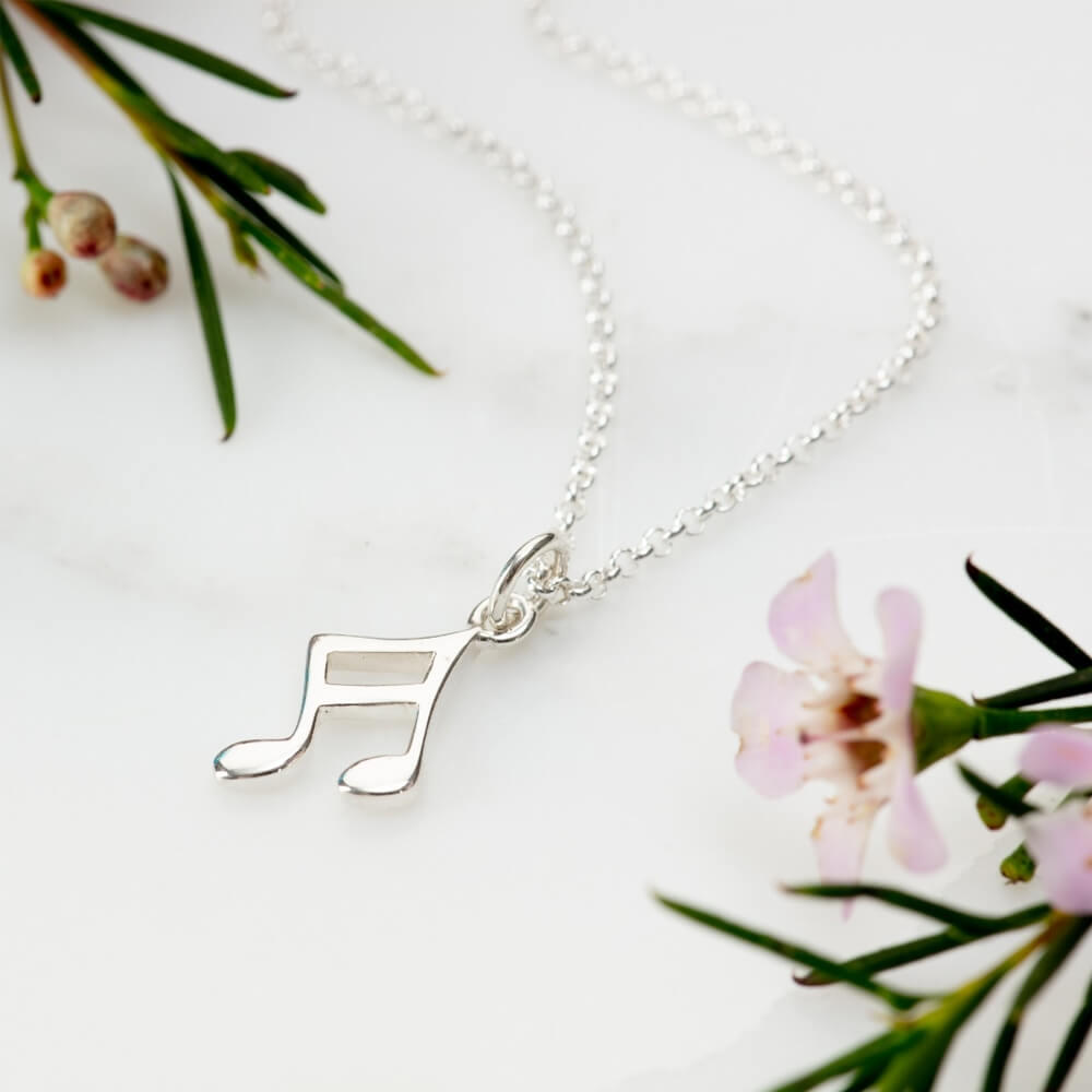 Colar Nota Musical em Prata 950